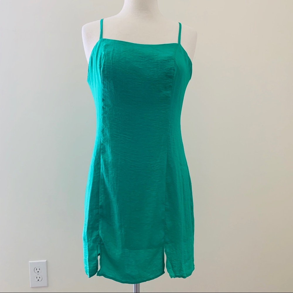 Zilingo NWT Mini Strap Slip Dress with Slits